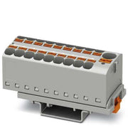 Phoenix Contact - Durchgangs-Reihenklemme Verteilerblock PTFIX10/18X4-NS35GY − 8 Stück