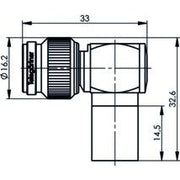 Telegärtner - Koax-Steckverbinder TNC-Kabelwinkelstecker cr 100023721 G37 (2.7/7.25)