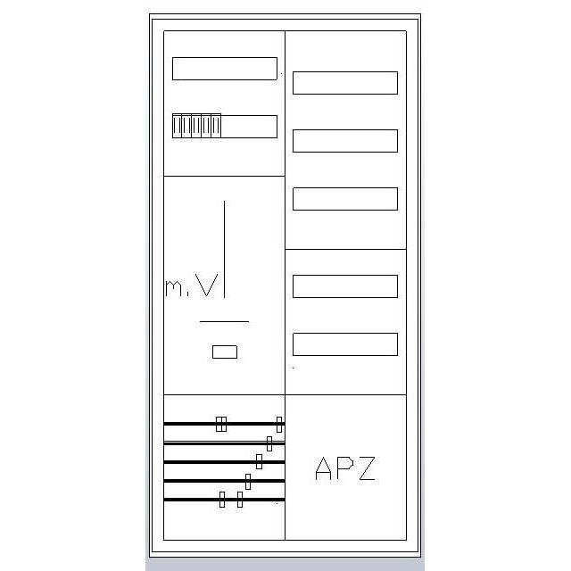 ABN - Zähler-Komplettschrank Zählerschrank S27ZA510 3Pkt 1Z 1V 1APZ
