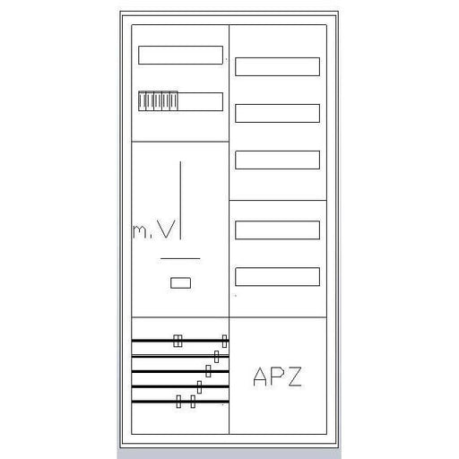 ABN - Zähler-Komplettschrank Zählerschrank S27ZA510 3Pkt 1Z 1V 1APZ