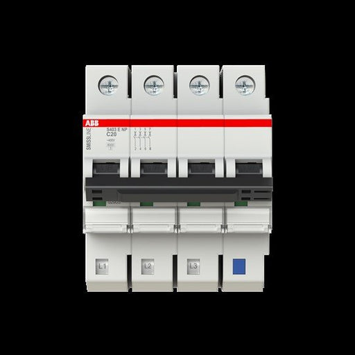 ABB Stotz S&amp;J - Leitungsschutzschalter Sicherungsautomat S403E-C20NP TP 3PN,C,20A, 6kA − 1 Stück by ABB Stotz S&amp;J
