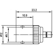 Telegärtner - Koax-Kupplung Adapter BNC-SMB (F-M) 100023688 50Ohm − 5 Stück