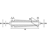 HellermannTyton - Durchführungstülle Tülle HV 2228-PVC-BK − 500 Stück