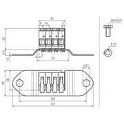 DEHN - Leiterplattenklemme Push-in Adapter PAS EX CC 4x 4-16qmm