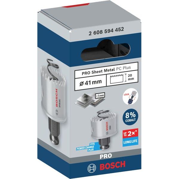 Bosch - Lochsäge PRO Sheet Metal PC Plus 2608594452 Lochsäge, 41 mm