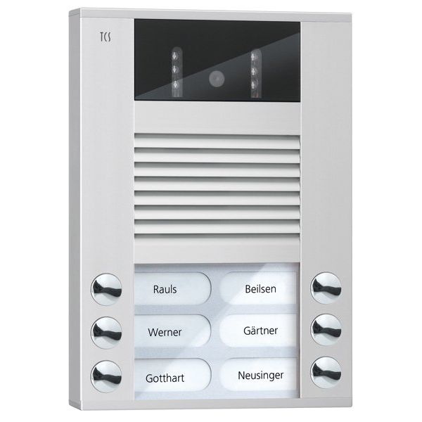 TCS Tür Control - Türstation für Türkommunikation Video color Außenstation AVE14063-0010 6Tast 2reih.AP si