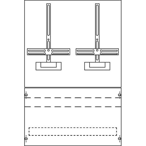 Striebel&John - Zählertafel Messplatte KF148 2Z-Kreuz.unbestückt