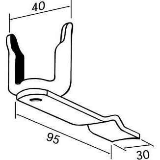 DELTA DORE - Zubehör/Ersatzteile für Tor-/Rollladenantriebe Gegenlager 4023 z. Eingipsen