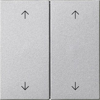 Gira - Abdeckung/Bedienelement für Installationsschalterprogramme Wippe 2-fach 538726 Alu