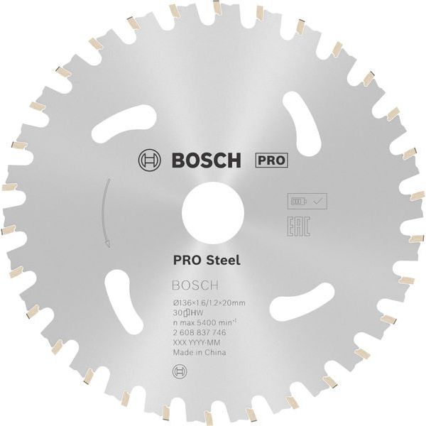 Bosch - Kreissägeblatt PRO Steel cordless 2608837746 Kreissägeblatt 136 x