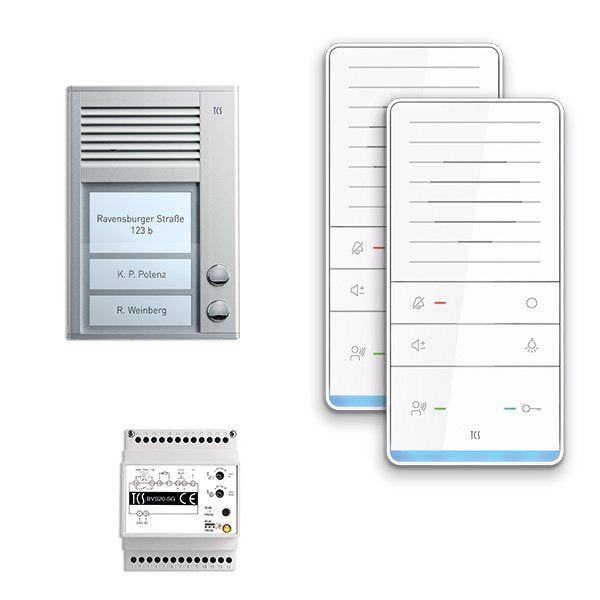 TCS Tür Control - Türsprech-Set audio:pack Aufputz f. 2WE PAAF021/001 m. Außenstation PAK