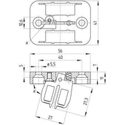 Schmersal - Betätiger für Positionsschalter mit getrenntem Betätiger Betätiger beweglich BET.AZ15/16-B2-1747 ohne Haftmagnet