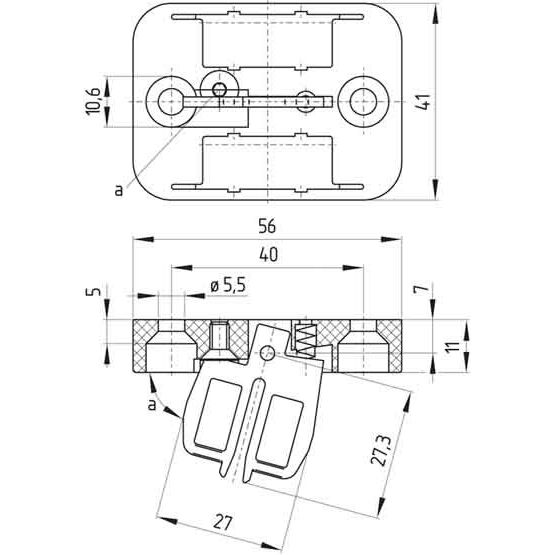 Schmersal - Betätiger für Positionsschalter mit getrenntem Betätiger Betätiger beweglich BET.AZ15/16-B2-1747 ohne Haftmagnet  − 1 Stück
