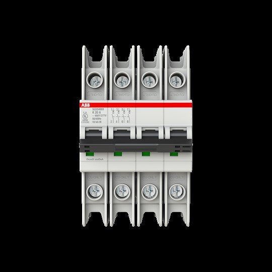 ABB Stotz S&J - Leitungsschutzschalter Sicherungsautomat SU204MR-K20 10kA, 20A, 4P, RTT