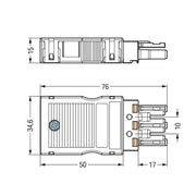 WAGO - Steckverbinder für steckbare Gebäudeinstallation Buchse 770-103 2x0,5-4mmq schwarz
