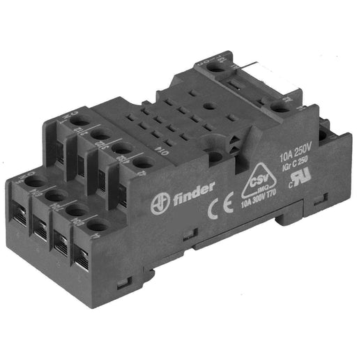 Finder - Relaissockel Schraubfassung 94.74.0 sw, m.Schnappbefest. − 10 Stück by Finder
