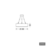 LTS Licht&Leuchten - Pendelleuchte LED-Pendelleuchte SKISP302.830.1DALIsw 830, DALI, sw