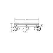 Brumberg Leuchten - Decken-/Wandleuchte Anbauleuchte 3x E14 57213070