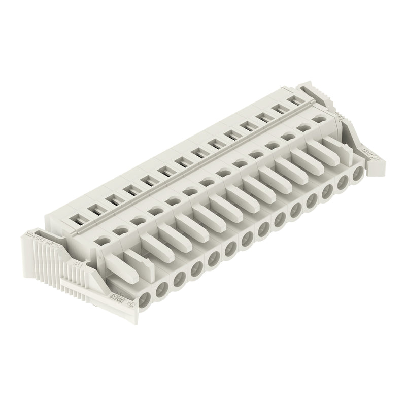 WAGO - Kabelsteckverbinder für Leiterplattensteckverbinder 1-Leiter-Federleiste 721-114/008-000/037- CAGECLAMP 2,5mm²,lgr − 25 Stück