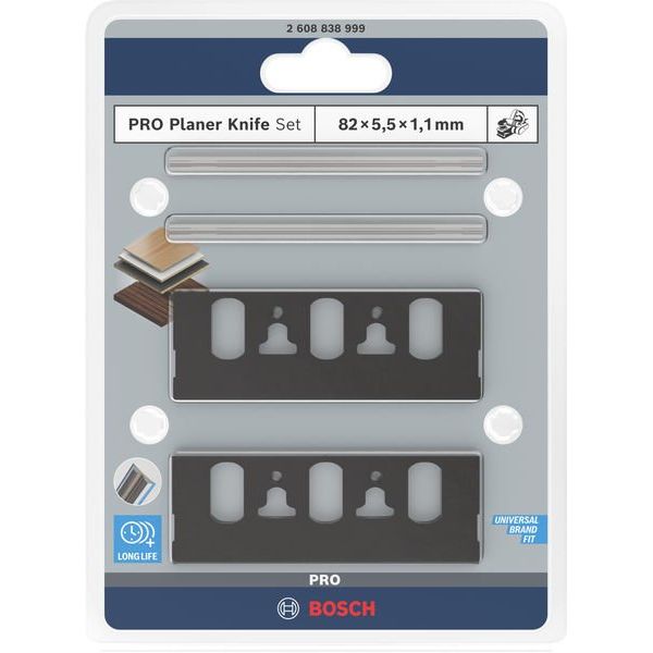 Bosch - Zubehör/Ersatzteile für Hobel PRO Hobelmesser-Set, 4-tlg 2608838999