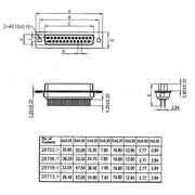 EFB-Elektronik - D-Sub-Steckverbinder D-Sub Lötbuchse 28712.1 37pol. − 50 Stück