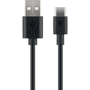 Goobay - Zubehör/Ersatzteile für Batterie/Akku/Ladegerät Sync/Ladekabel 59122 2m,max.480 Mbit/s,sw