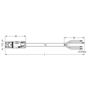 WAGO - Konfektionierte Leitung für steckbare Gebäudeinstallation konfekt. Anschlussleitung 774-9994/206-101 Eca,Stecker