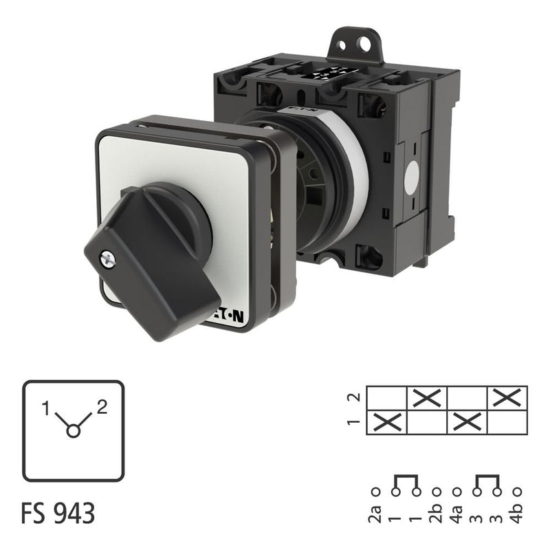 Eaton - Lastschalter Polumschalter T3 32A T3-2-39/Z Zwischenbau rastend