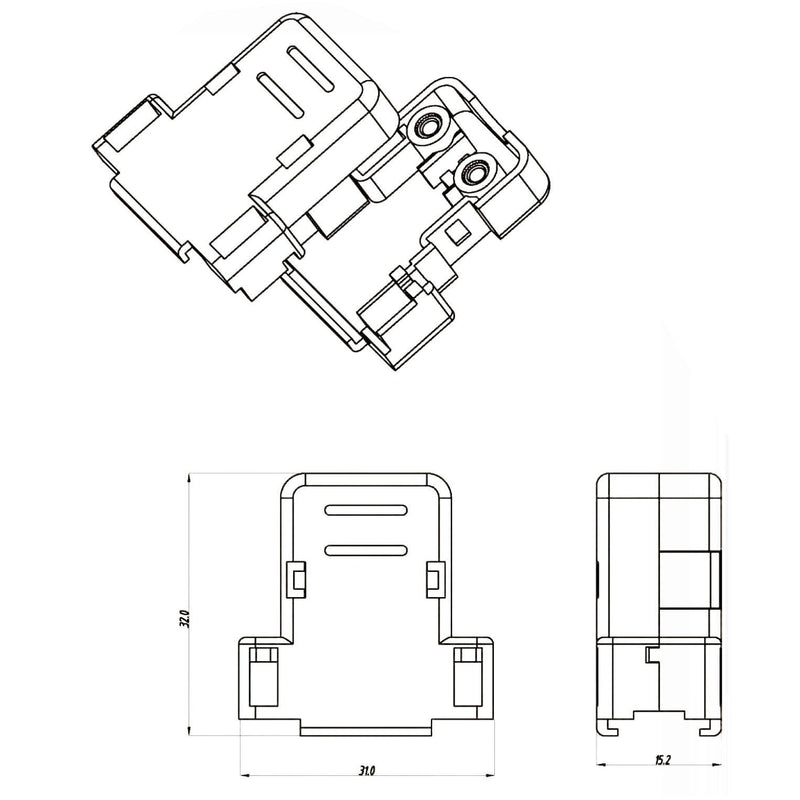 EFB-Elektronik - D-Sub-Haube D-Sub Kunststoffhaube 29416.1 E-DH09 grau