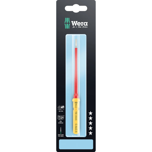 Wera - Schlitz-Schraubendreher Kraftform Kompakt VDE 3060 05006575001 0,4 x 2,5 x 157 mm − 5 Stück