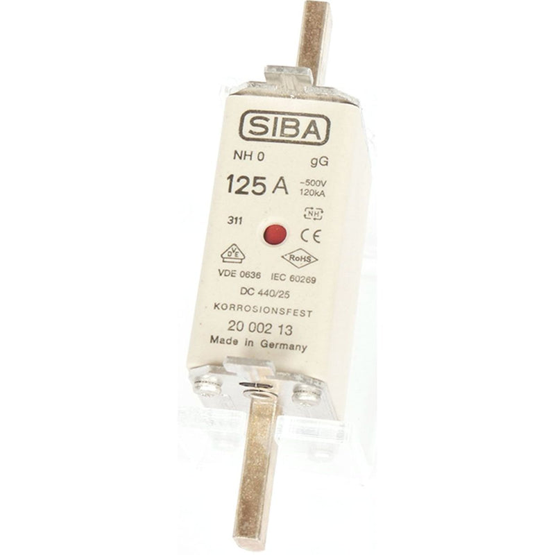 Siba - Messersicherung NH-Sicherungseinsatz 2000213.40 40A NH0 gG 500V − 3 Stück
