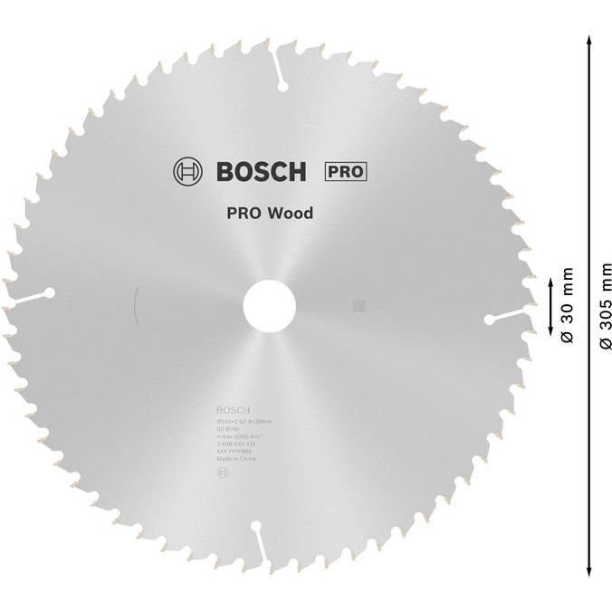 Bosch - Kreissägeblatt PRO Wood Kreissägeblatt, 2608640441 305 x 2,5 x 30 mm