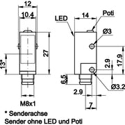Ipf Electronic - Einweg-Lichtschranke Sensor Optisch OE140476 Einweglichtschranke