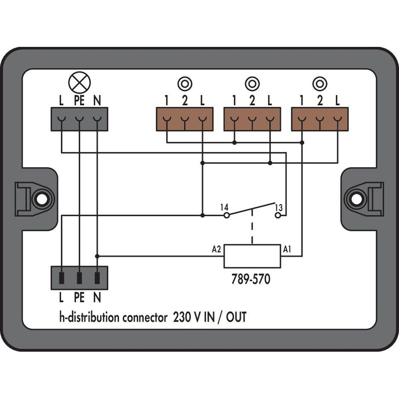 WAGO - Kompaktverteiler für steckbare Gebäudeinstallation Verteilerbox 899-632/101-000 1 Eingang, sw
