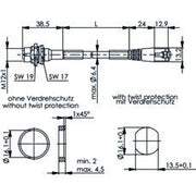Telegärtner - Konfektionierte Leitung für steckbare Gebäudeinstallation STX M12x1-RJ45 VL X-kod. 100017390 Cat.6A-SFTP-A0050