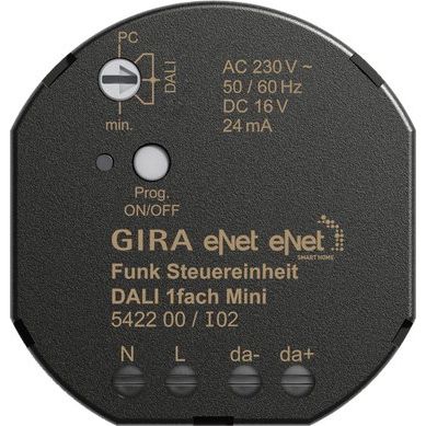 Gira - Steuergerät für Lichtregelsystem Funk Steuereinheit Mini 542200 DALI
