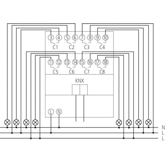 Theben - Bussystem-Schaltaktor Schaltaktor RM 8 S KNX 8-fach