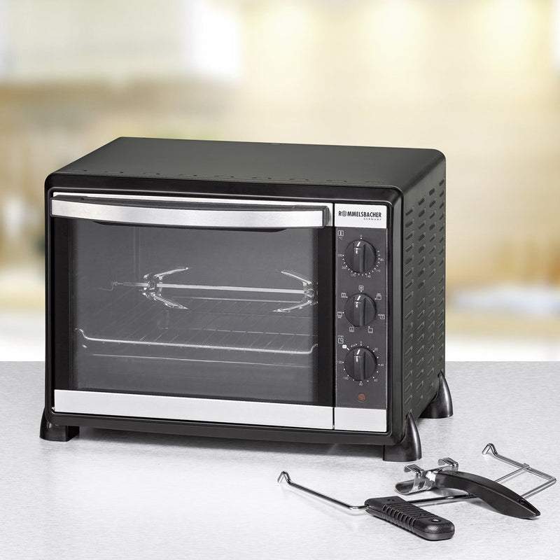 Rommelsbacher - Tischbackofen/Backgrill Kleinbackofen BG 1550 sw 30l 1550W Uml+Drehsp