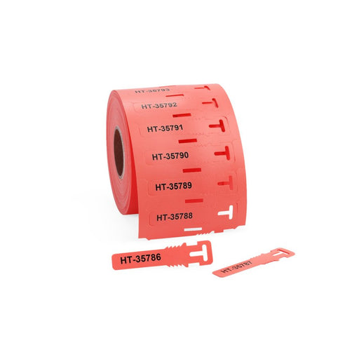 HellermannTyton - Kabelmarkierungssystem Kennzeichnungsschilder TAGPU12X74LOOP-BU rt 12x74mm PUR rot − 500 Stück