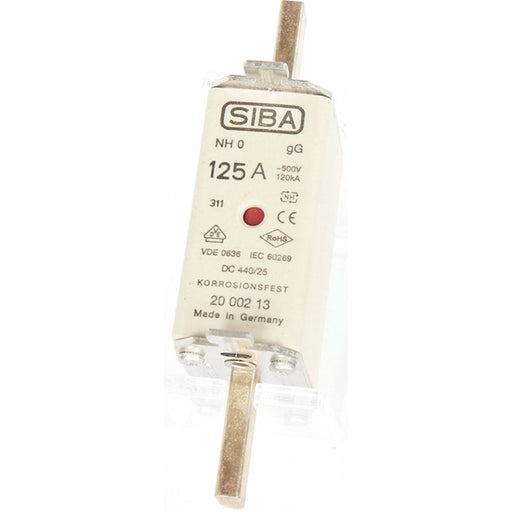Siba - Messersicherung NH-Sicherungseinsatz 2000213.40 40A NH0 gG 500V − 3 Stück