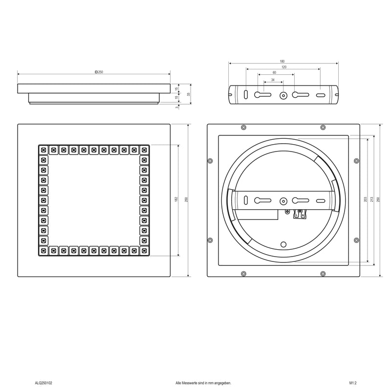 EVN Lichttechnik - Decken-/Wandleuchte LED-Anbauleuchte ALQ250102