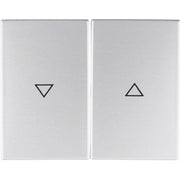 Berker - Abdeckung/Bedienelement für Installationsschalterprogramme Wippe Alu 14357103 Symbol Pfeil