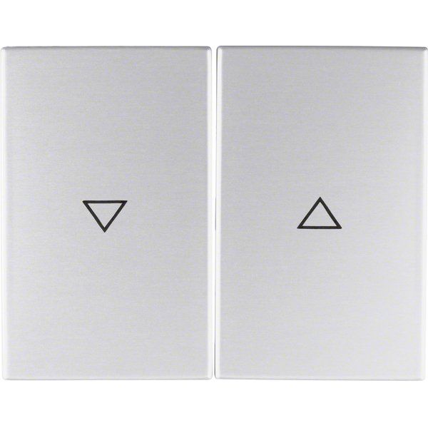 Berker - Abdeckung/Bedienelement für Installationsschalterprogramme Wippe Alu 14357103 Symbol Pfeil