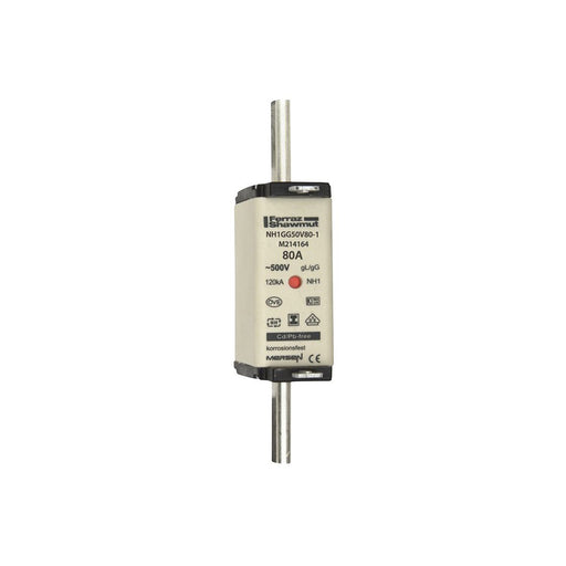 Mersen - Messersicherung NH-Sicherungseinsatz SG NH1GG50V80-1 Gr.1 gG 80A/500V KM
