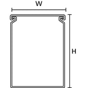 HellermannTyton - Verdrahtungskanal 183-21060(16.0) 100x60 mm, grau − 16 Meter