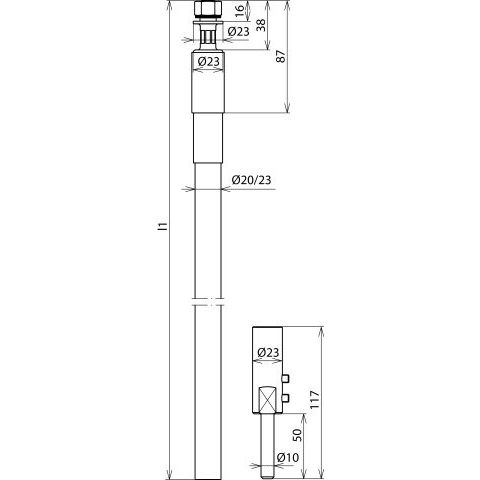DEHN - Rundleiter/Draht für Blitzschutz HVI-Leitung HVIRAV7523L6MGRM f.Rohraußenverl