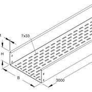Niedax - Kabelrinne RSBS 110.500 OV − 6 Meter