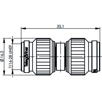Telegärtner - Koax-Kupplung TNC-Kupplung (M-M) 100023834 Sti-Sti, 50 Ohm
