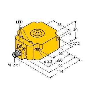 Turck - Induktiver Näherungsschalter Sensor BI50UQ80AP6X2H1141 induktiv