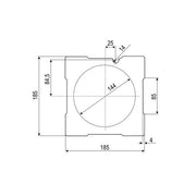 Maico - Zubehör/Ersatzteile für Ventilatoren Distanzrahmen ECA15-EMA16 zur ECA150 Montage